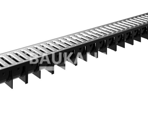 Element de rigola cu gratar din otel zincat (Slot 8 mm) Magazin Baukanal